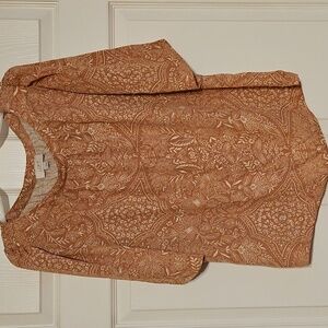 LOFT Mauve Floral Rayon Women's Blouse